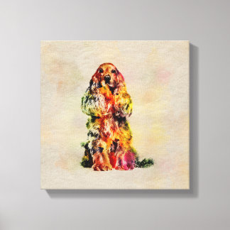 Impressão Em Tela Arte Digital em Inglês Cocker Spaniel Dog