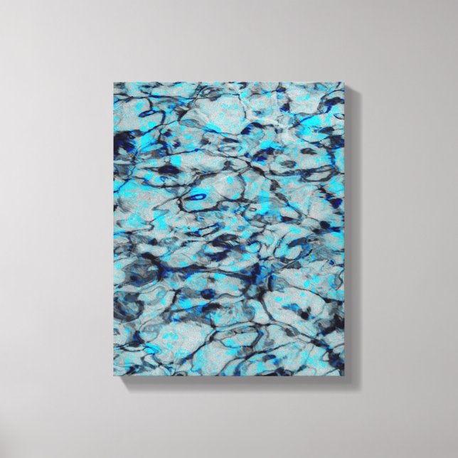 Impressão Em Tela Arte digital legal e moderna da aquarela azul (Frente)