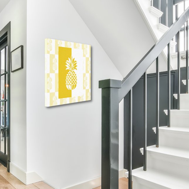 Impressão Em Tela Arte do Abacaxi | Impressão de tela branca e Doura (Criador carregado)