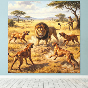 Impressão Em Tela Arte do Cão Leão Rhodesian Ridgeback