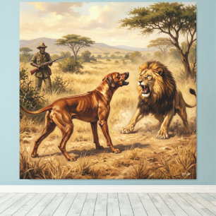 Impressão Em Tela Arte do Cão Leão Rhodesian Ridgeback