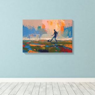 Impressão Em Tela "Arte do Futebol" (Estilo 1) Pintura a óleo 