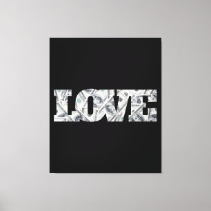Impressão Em Tela Arte Do Muro De Amor E Dinheiro