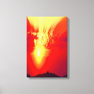Impressão Em Tela Arte do pôr do sol sagrado