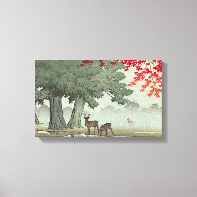 Impressão Em Tela Arte do Ukiyoe Japonês (Hasui Kawase) (Frente)