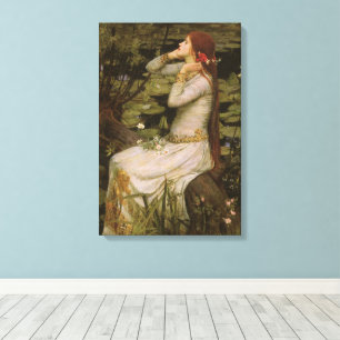 Impressão Em Tela Arte do Victorian, Ophelia pela lagoa pelo