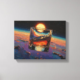 Impressão Em Tela Arte do Whiskey: No Espaço (Pintura No. 3)