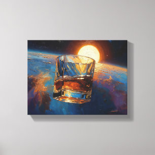 Impressão Em Tela Arte do Whiskey: No Espaço (Pintura No. 5)