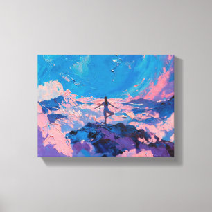Impressão Em Tela Arte do Yoga: Beleza Equilibrada (Pintura a Óleo N