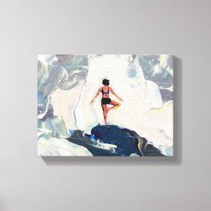 Impressão Em Tela Arte do Yoga: Beleza Equilibrada (Pintura a Óleo N