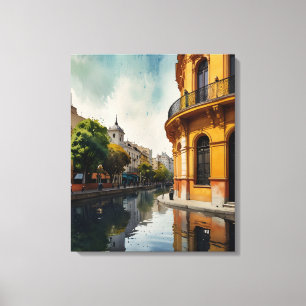 Impressão Em Tela arte em aquarela de Buenos Aires