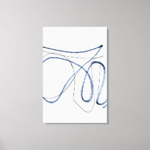 Impressão Em Tela Arte em Linha Abstrata Minimalista em Movimento To