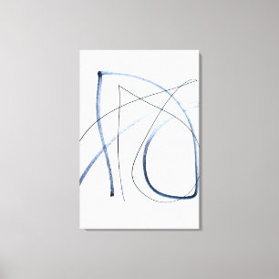 Impressão Em Tela Arte em Linha Abstrata Minimalista em Movimento To