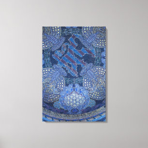 Impressão Em Tela Arte em Mosaico Ornamentado Azul, Alemanha