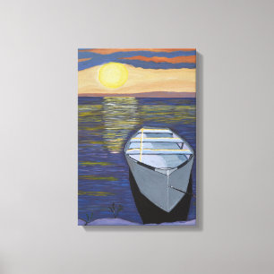 Impressão Em Tela Arte em Tela Barco à Beira