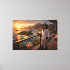 Impressão Em Tela Arte em Tela Cockapoo Sunset – Arte de Cachorro de
