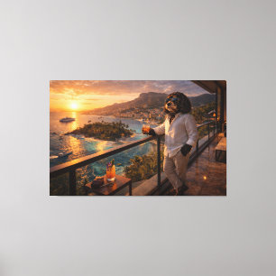 Impressão Em Tela Arte em Tela Cockapoo Sunset – Arte de Cachorro de