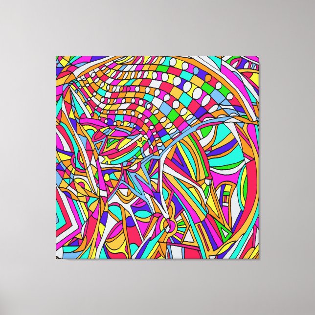 Impressão Em Tela Arte em Tela de Flores Abstratas (Frente)