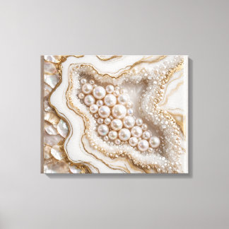 Impressão Em Tela Arte em Tela de Geodo Cinza e Prata de Luxo - M