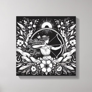Impressão Em Tela Arte em Tela de Tinta da Deusa Arqueira de Sagitár