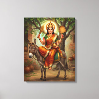 Impressão Em Tela Arte em Tela Devocional Hindu Sheetla Mata