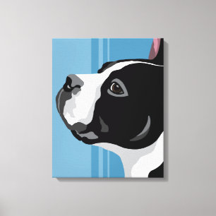Impressão Em Tela Arte em Tela do Boston Terrier