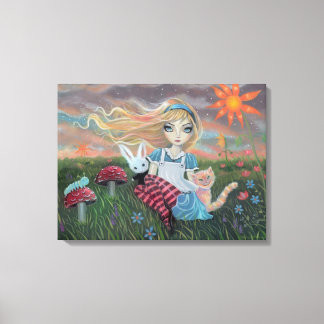Impressão Em Tela Arte em Tela Fantasia de Alice no País das Maravil