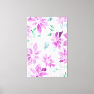 Impressão Em Tela Arte em Tela Floral em Aquarela Lavanda Vintage