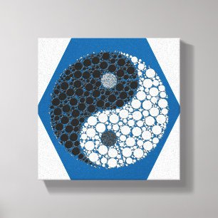 Impressão Em Tela Arte em Tela Mosaico Yin Yang