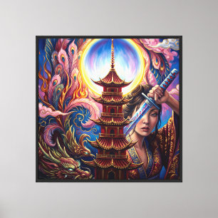 Impressão Em Tela Arte em Tela Pagode Mística