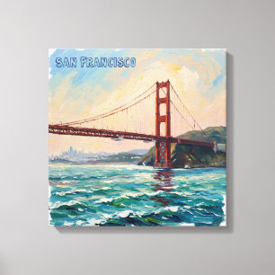 Impressão Em Tela Arte em Tela Paisagem Marítima do Golden Gate de S