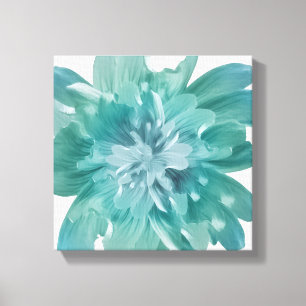 Impressão Em Tela Arte em Tela Premium Flor Teal Artística