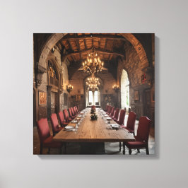 Impressão Em Tela Arte em Tela (Sala de Jantar do Castelo-5)