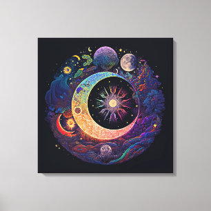 Impressão Em Tela Arte em Tela Sonhos Lunares