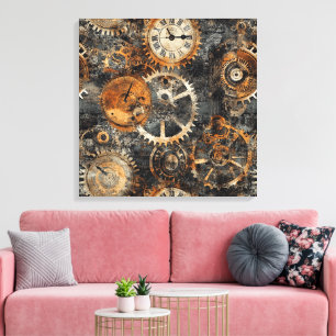 Impressão Em Tela Arte em Tela Steampunk Vintage