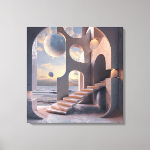 Impressão Em Tela Arte em Tela Surrealismo Aquarela