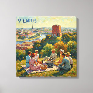 Impressão Em Tela Arte em Tela Vista Panorâmica do Piquenique no Top