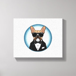 Impressão Em Tela Arte Engraçada e Engraçada do Bulldog Francês