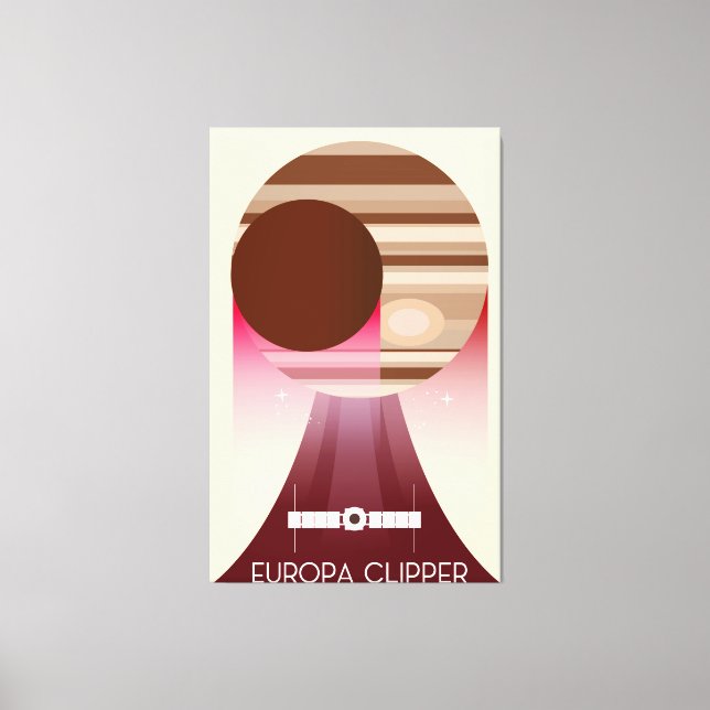 Impressão Em Tela Arte Espacial Europa Clipper (Frente)