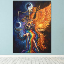 Arte Espiritual em Tela Equilíbrio Fênix