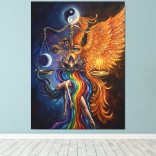 Impressão Em Tela Arte Espiritual em Tela Equilíbrio Fênix