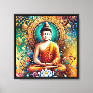 Impressão Em Tela Arte espiritual Gautam Buddha hinduísmo