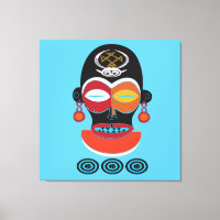 Arte facial colorida tribal africana abstrata