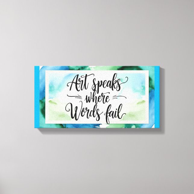 Impressão Em Tela Arte Fala Onde As Palavras Falham (Frente)