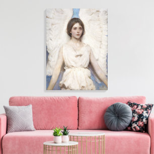 Impressão Em Tela Arte Fina Vitoriana Vintage Anjo Abbott Thayer