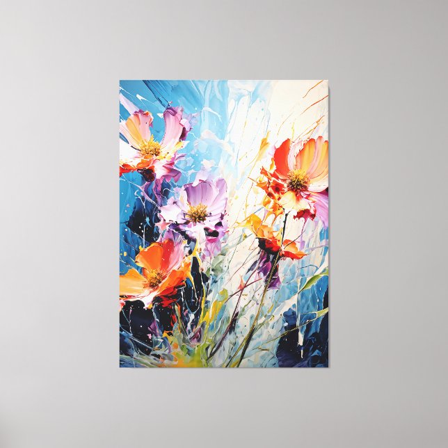 Impressão Em Tela Arte Floral (Frente)