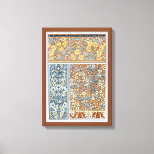 Impressão Em Tela Arte Floral Antiga Moderna, Flores em Forma de Pon