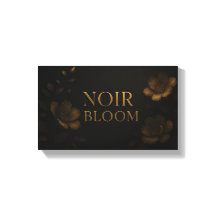 Arte Floral Elegante Noir Bloom | Mod em Dourado e