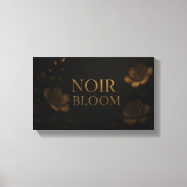 Impressão Em Tela Arte Floral Elegante Noir Bloom | Mod em Dourado e