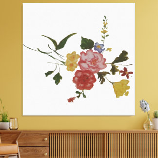 Impressão Em Tela Arte Floral Japonesa Flor